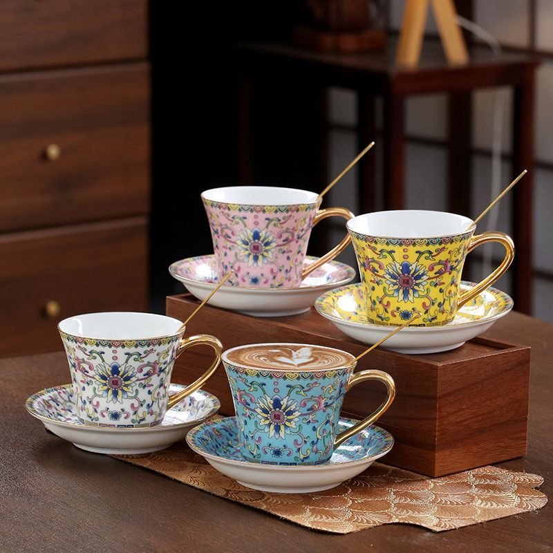 Coffee Tea English - 180ml Europejski Ceramiczny Kubek do Kawy