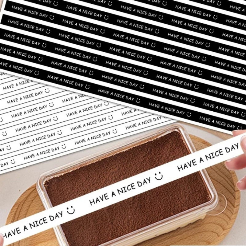 Coffee Tea Mugs - 100 szt. Naklejki z uśmiechniętą buzią