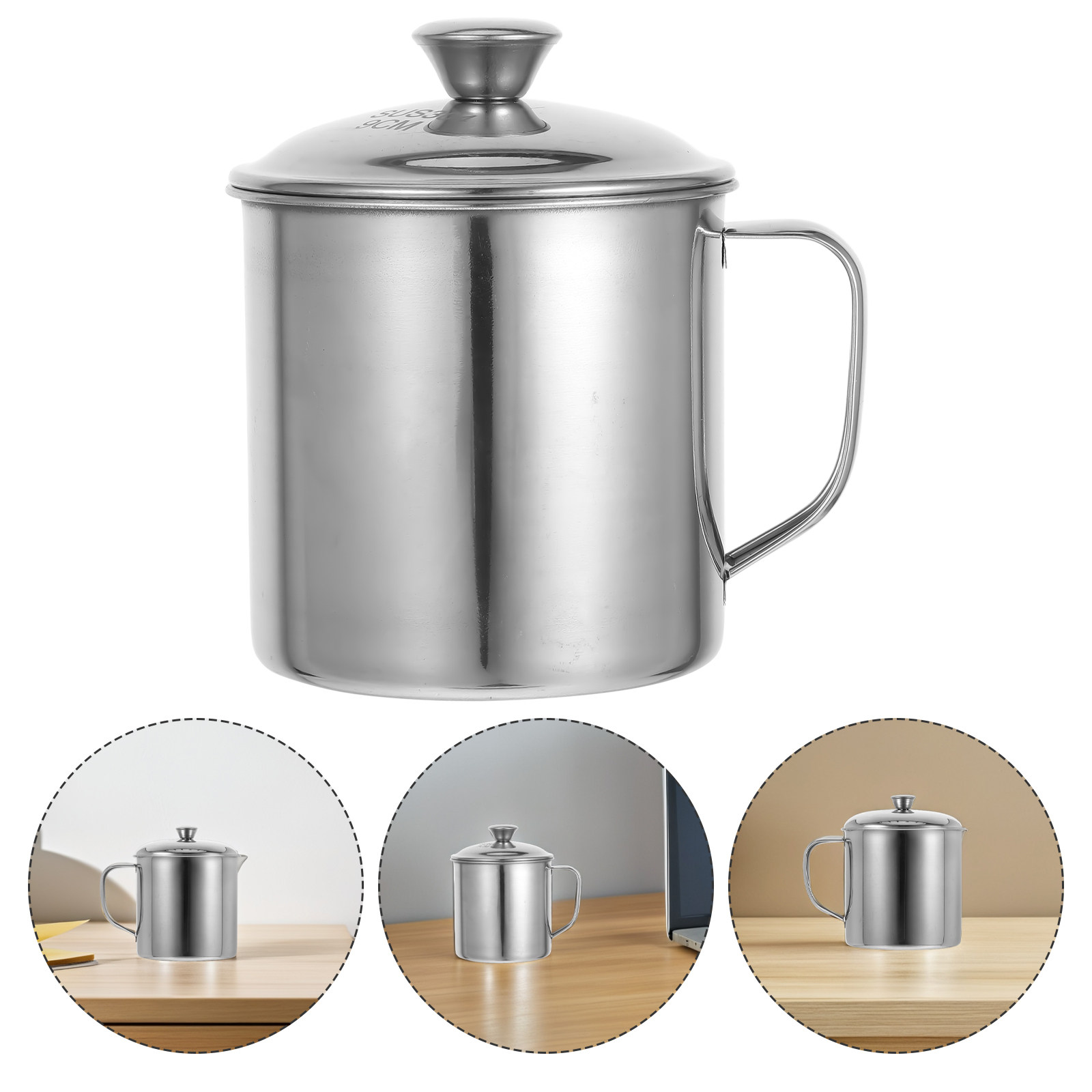 Coffee Tea - Kubek ze stali nierdzewnej z pokrywką,
