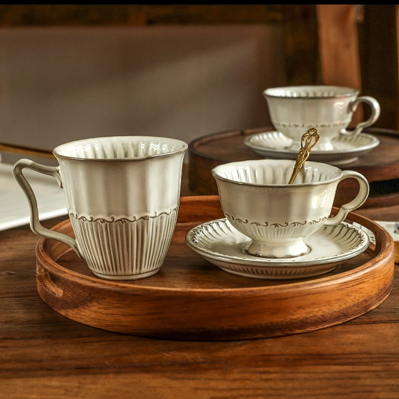 Coffee Tea English - Nordycki, retro, ceramiczny kubek do kawy