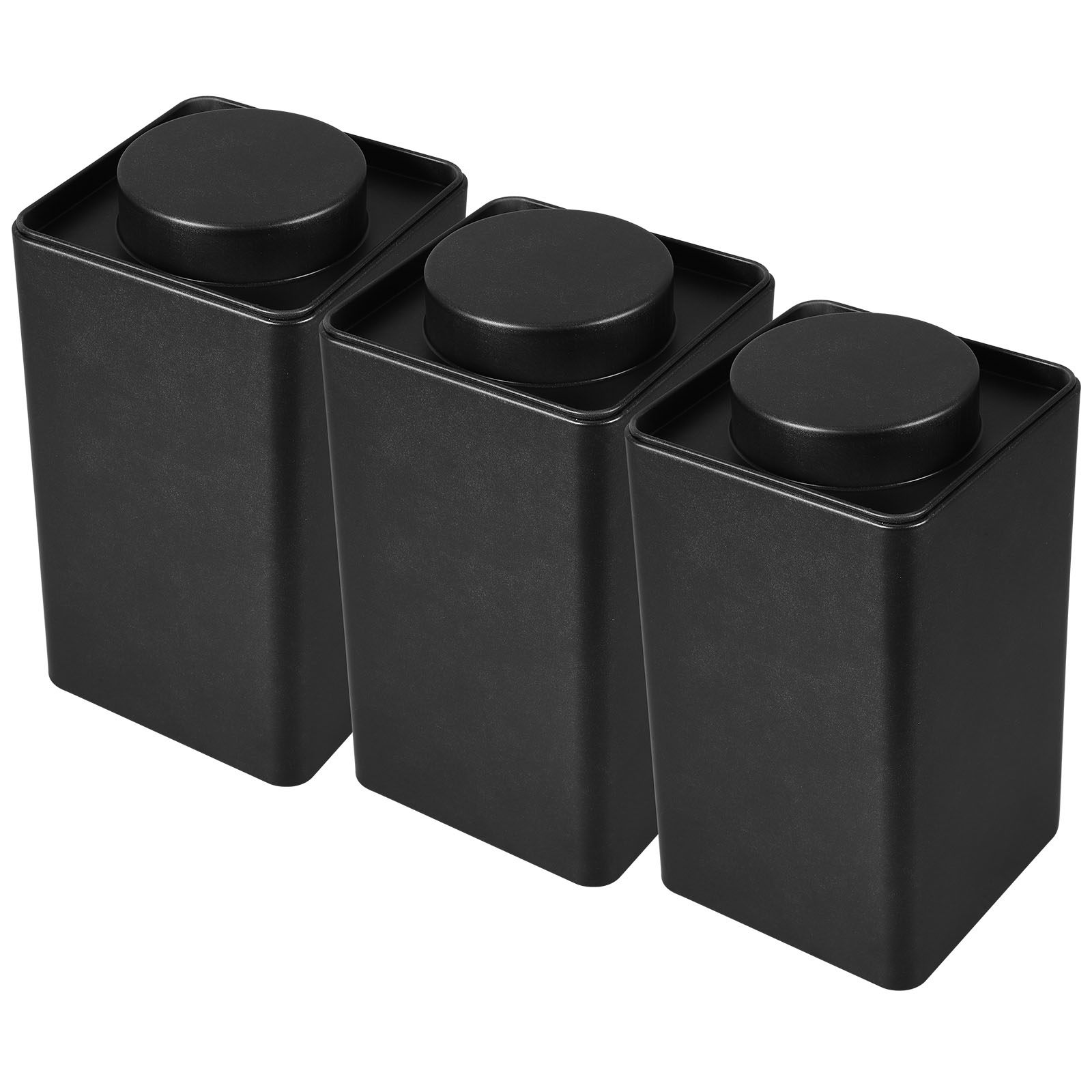 Canister Coffee Sugar Tea - 3-częściowy elegancki zestaw metalowych pojemników do