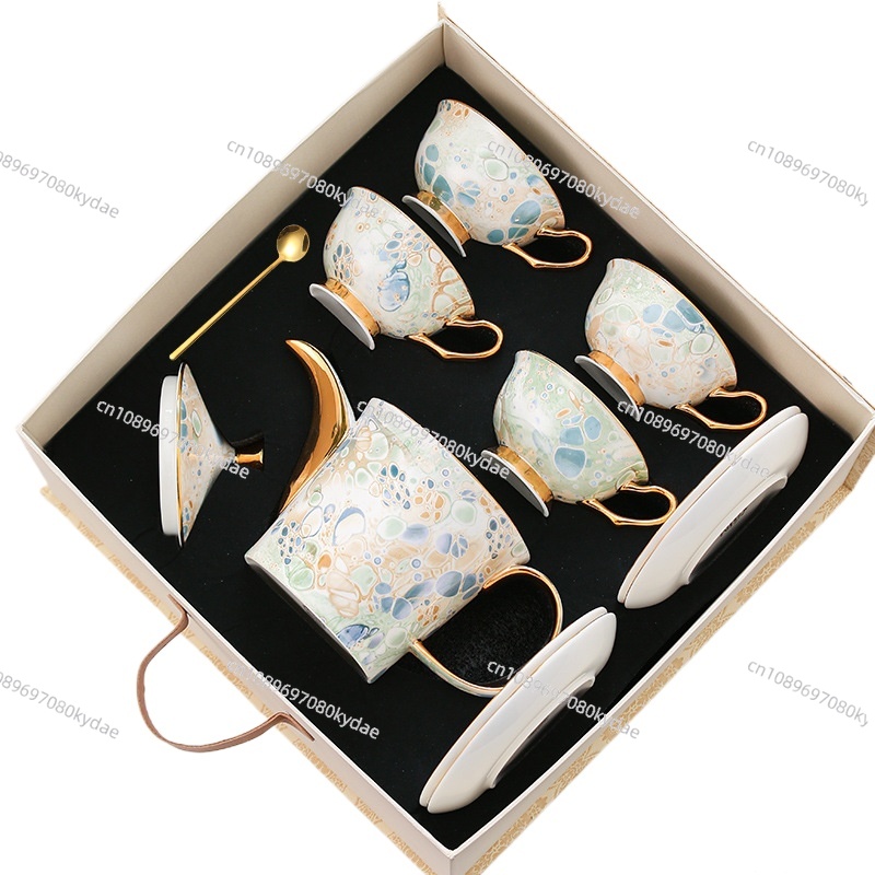 Tea And Coffee Kettle - Filiżanka do kawy, ceramiczny czajnik, kwiatowy