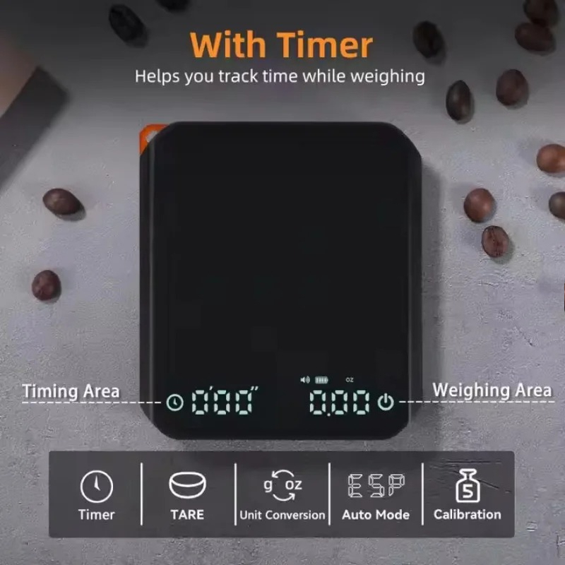 Coffee Bean Scale - Waga kuchenna KitchenMini z timerem, 2