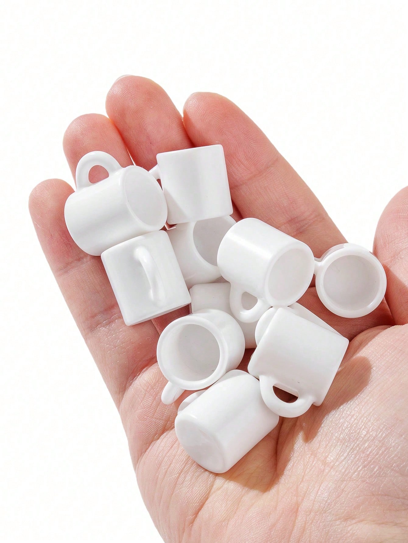 Coffee Tea Mugs - 10 szt. Miniaturowe białe kubki do