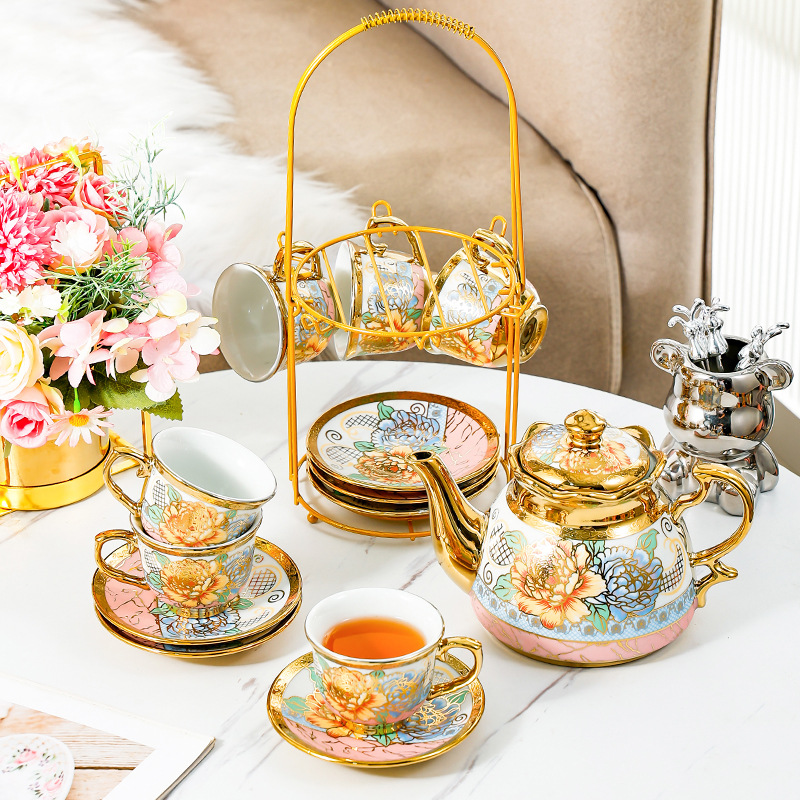 Coffee Tea English - 14-częściowy zestaw do herbaty w stylu