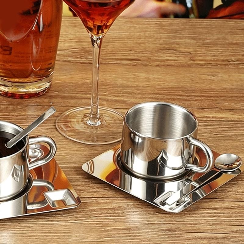 Metalowy zestaw filiżanek do k – Coffee Tea Break recenzja i cena