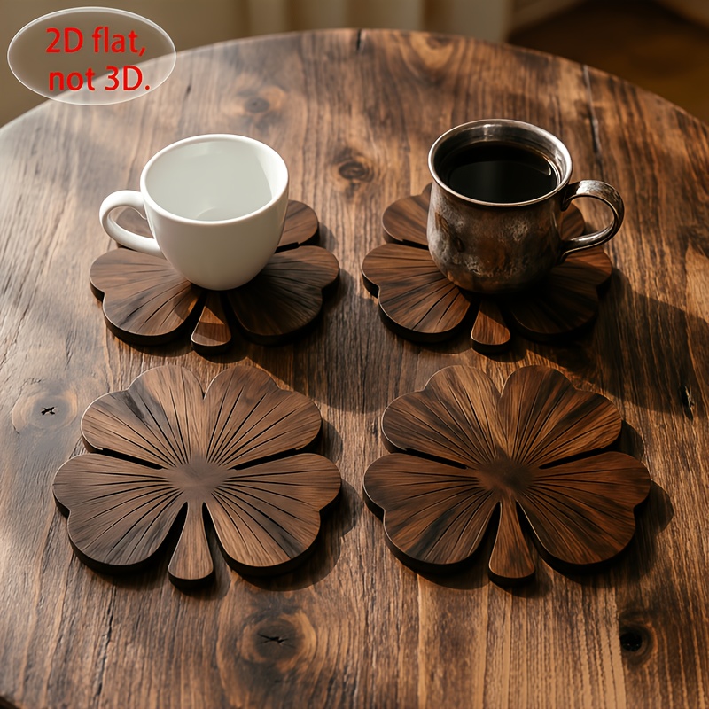 4 sztuki płaskich drewnianych  – Coffee Tea Mix recenzja i cena
