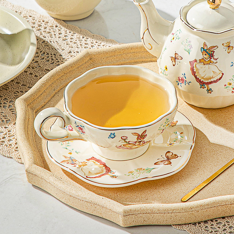 Angielska filiżanka i talerz d – Coffee Tea English recenzja i cena