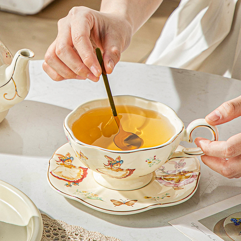 Angielska filiżanka i talerz d – Coffee Tea English recenzja i cena